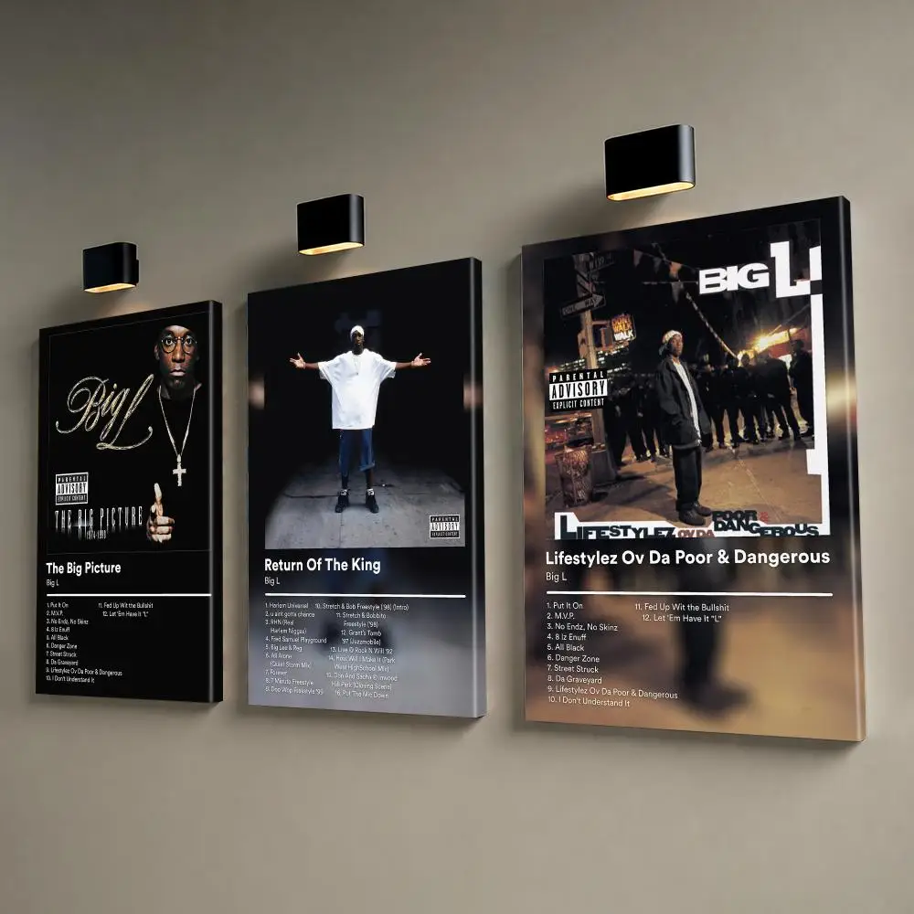 Famous Rapper B-Big L Framed Wall Painting Canvas Poster Wall Art HD Print Home Decor Room Decoration Artwork Gift Wood Frame