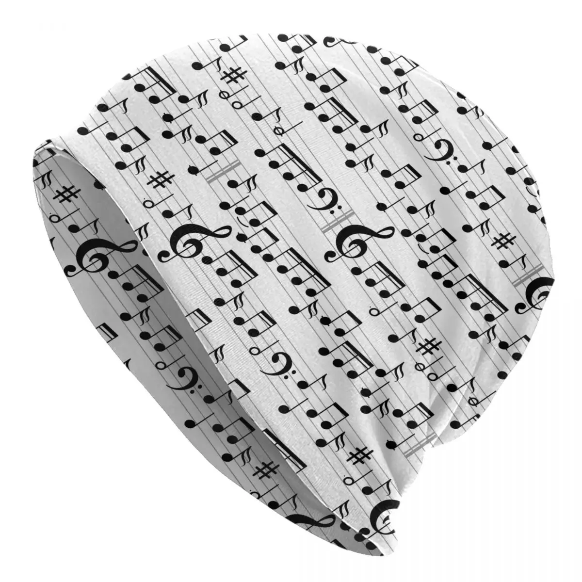 Custom Music Notation Musical Notes Skullies Beanies Caps Men Women Unisex Cool Winter Warm Knitting Hat Adult Bonnet Hats