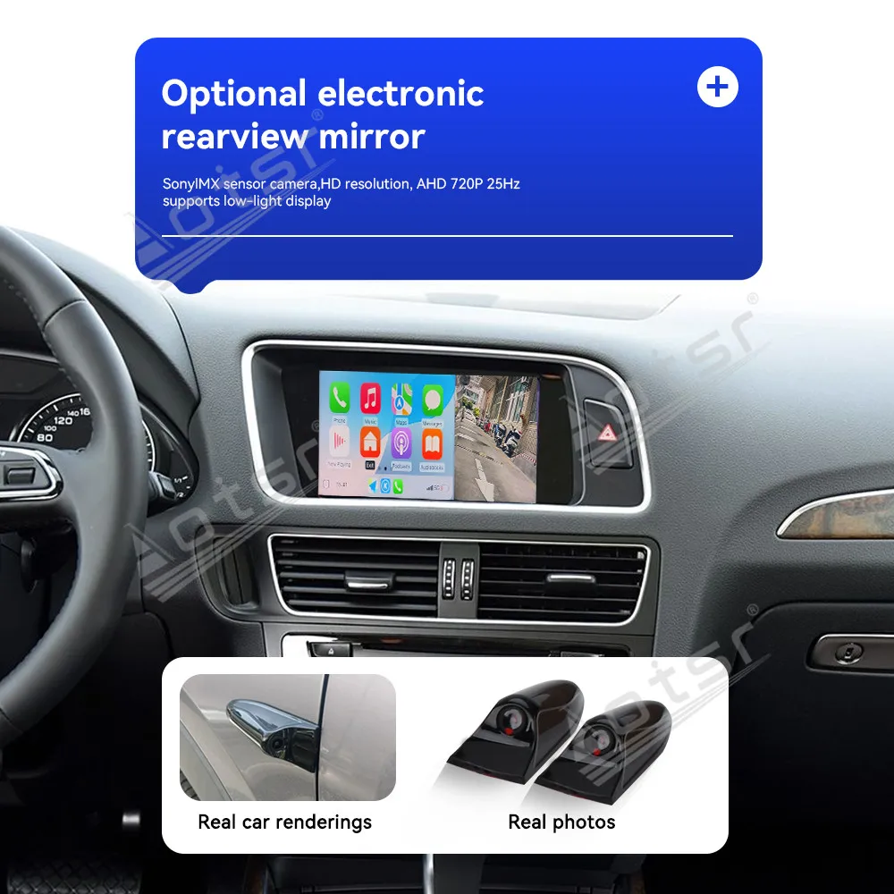 Wireless Carplay Decoder Box Android Auto Mirror Link Airplay For Audi Series Q5 3GMMI 2013-2018 General Car Accessories