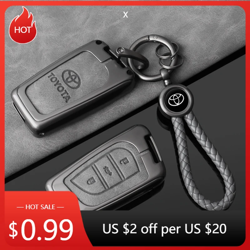 

Кожаный чехол для дистанционного ключа автомобиля Toyota 2026, аксессуары для Toyota Auris Corolla Reiz Avensis Verso Yaris Ayg