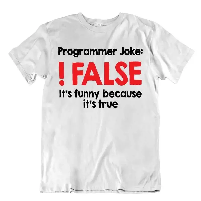 Programmer False And True Joke T Shirt Computer Language Apparel Tee