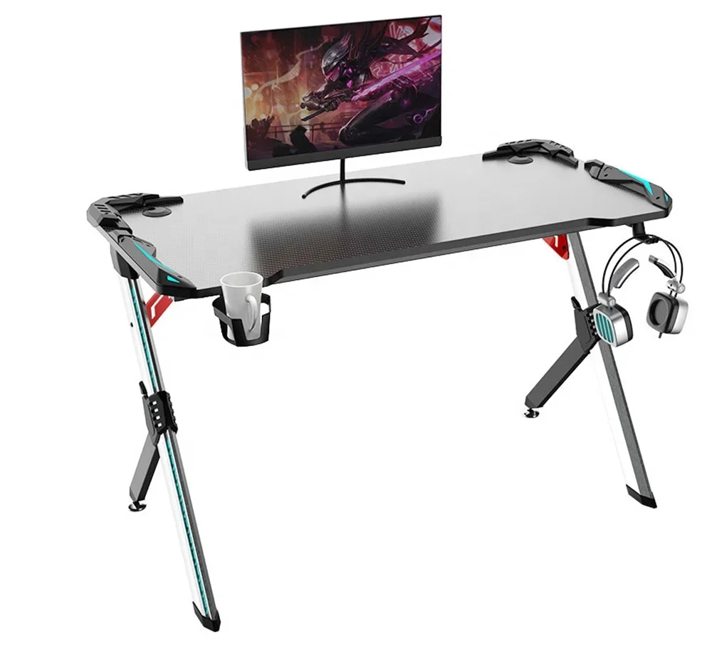

Good Quality Rgb Computer Gaming Table Desk With Light Led Home