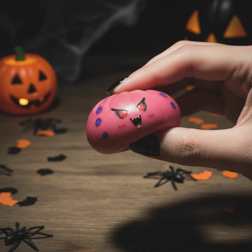 Slow Rising Dumpling Squeeze Lightweight Baozi Pumpkin Bun Squishy Compact Size Multi-Colors Spooky Soft TPR Halloween