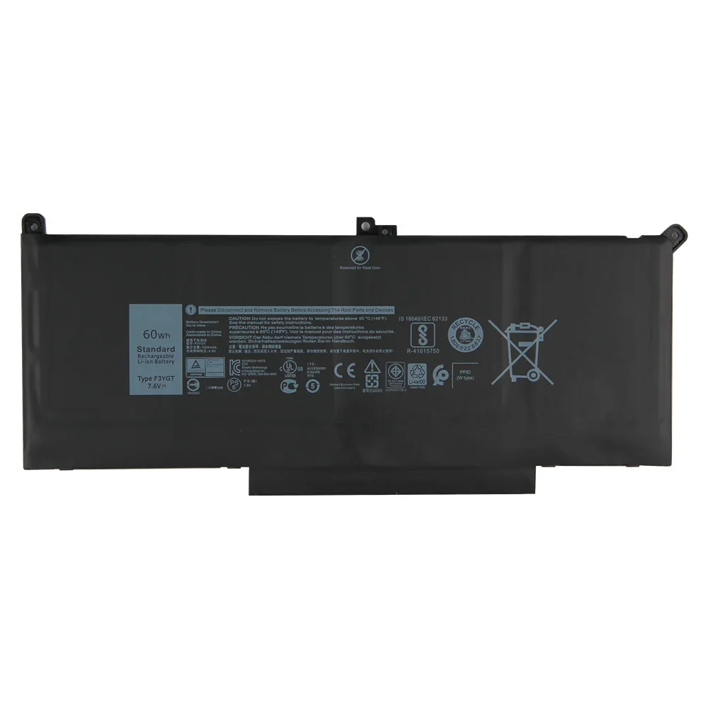 Replacement Battery 60Wh F3YGT DM3WC 2X39G For Dell Latitude 7480 E7280 7490 7000