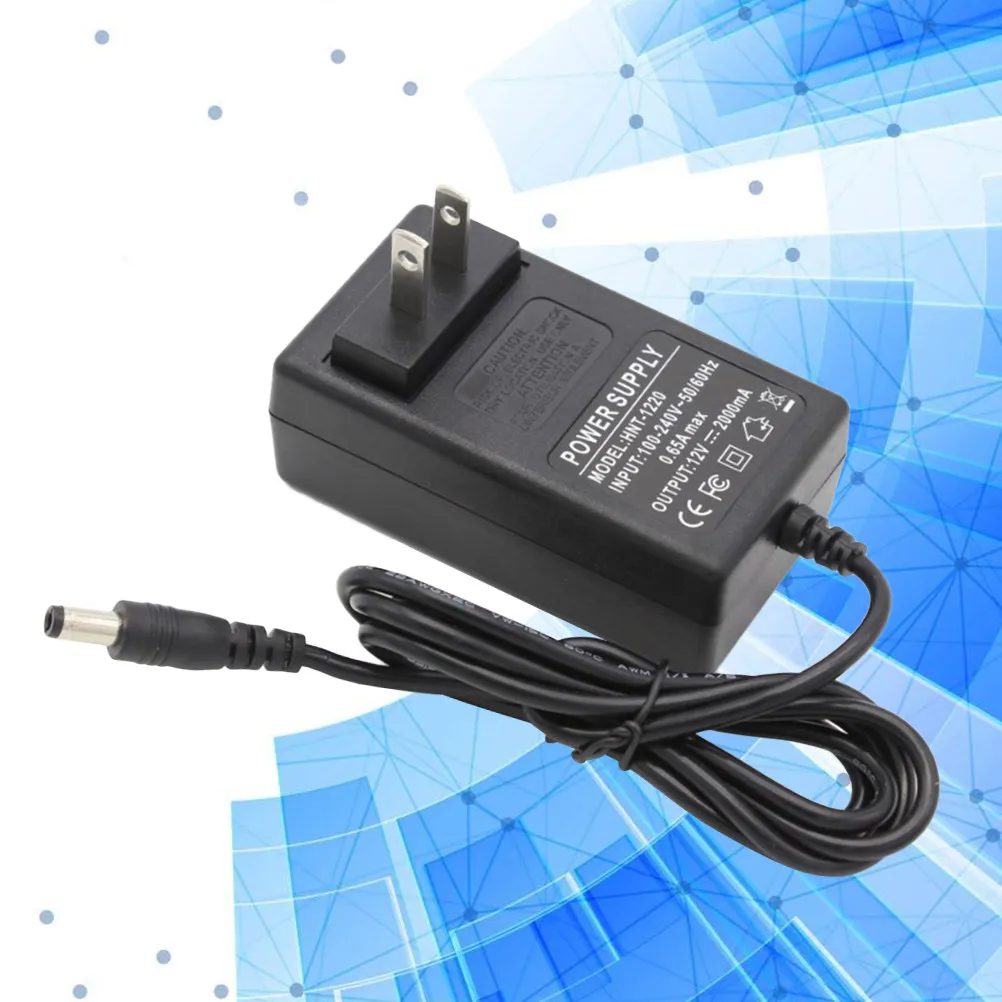 12V 2A Power Supply Adapter Ac 110V Protection External Hard Drive Wlan Router LCD Box Recorder