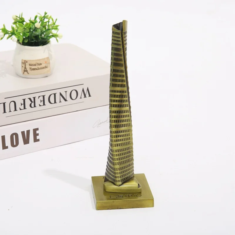 

Shanghai Tower Models Home Decorations and Ornaments Shanghai Travel Souvenirs Figurines Metal House Model China