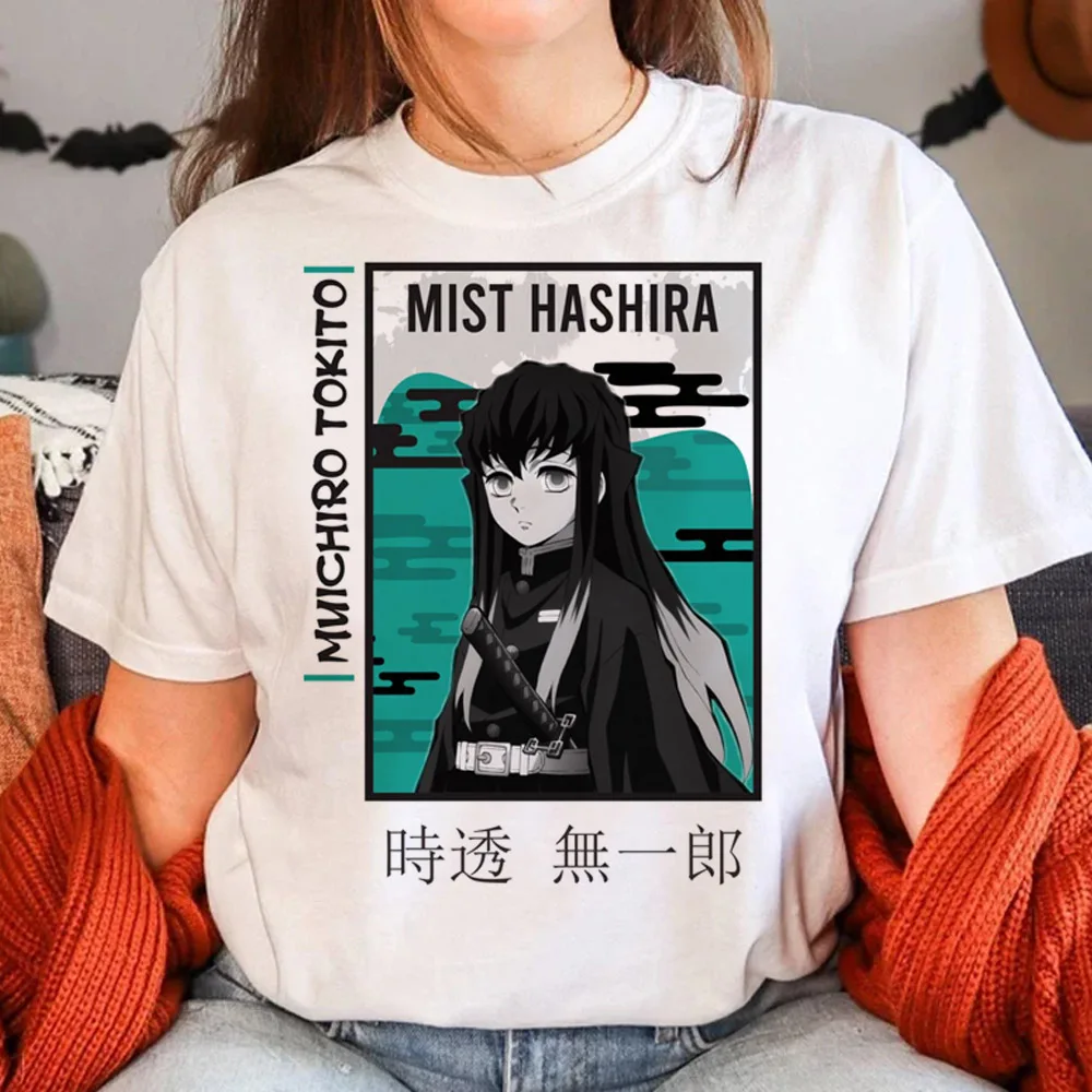 Muichiro Tokito tshirt women harajuku summer manga t-shirts female manga Japanese anime clothes