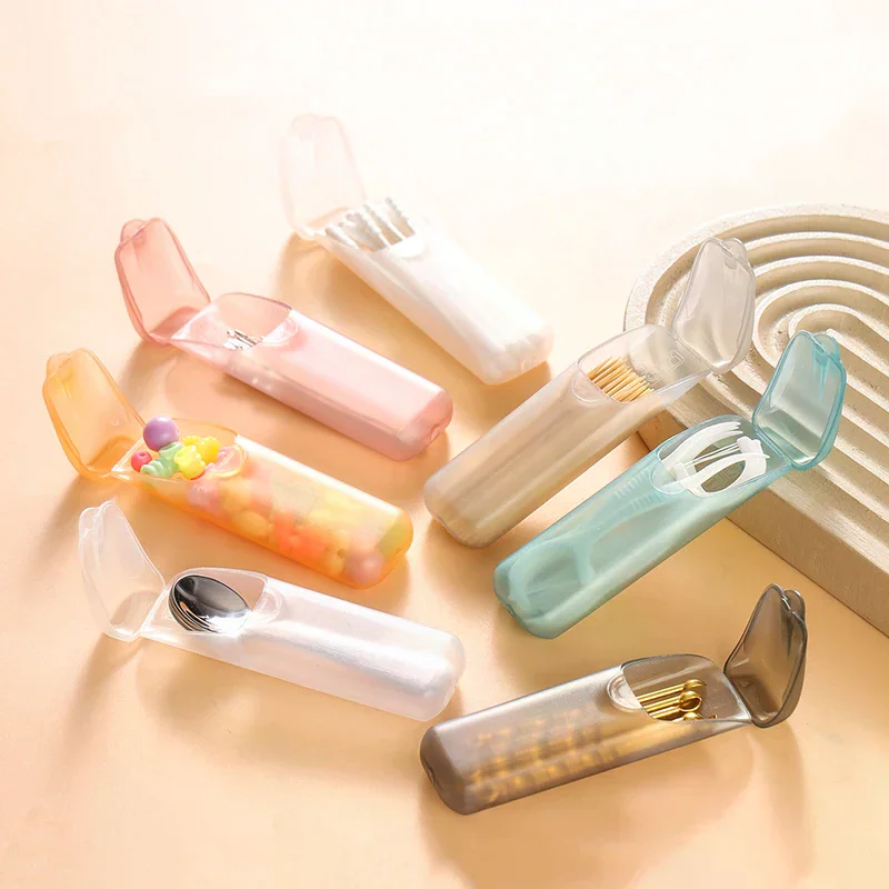 Mini Toothpick Storage Boxes Toothpick Holder With Lid Home Kitchen Dining Table Hotel Restaurant Portable Small Toothpick Case