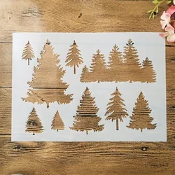 A4 29*21cm Forest Pine Tree DIY Layering Stencils Wall Painting Scrapbook Coloring Embossing Album Decorative Template