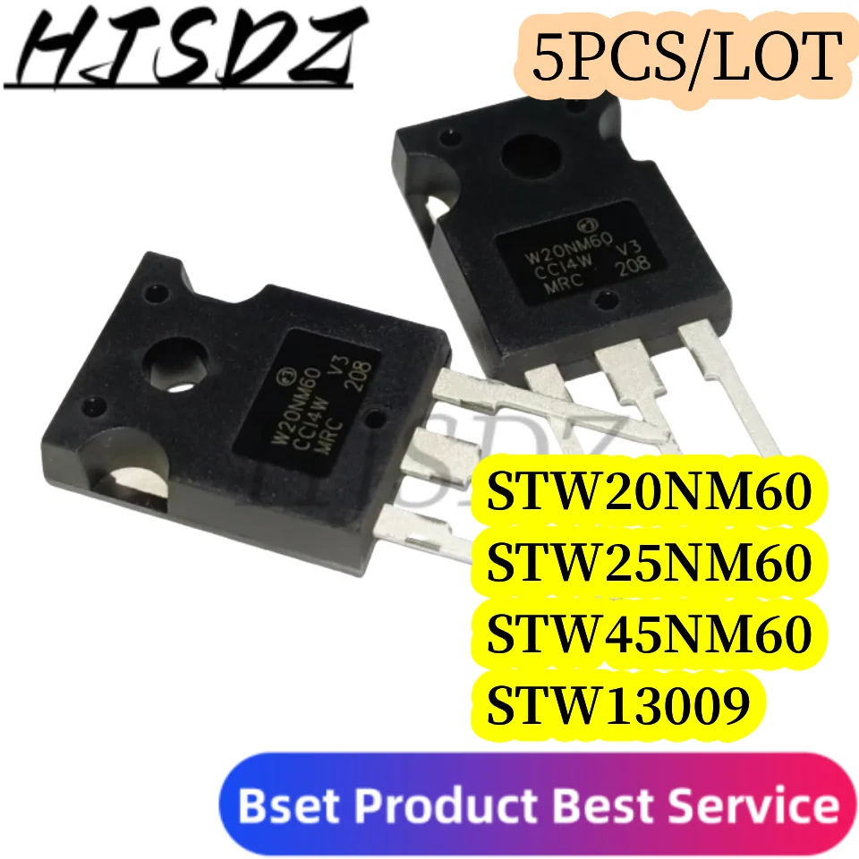 

5PCS/LOT STW20NM60 TO-247 W20NM60 STW25NM60N W25NM60N STW45NM60 W45NM60 STW13009 W13009