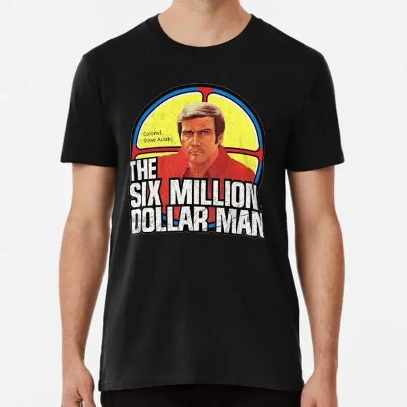 The Six Million Dollar Man Logo Vintage S to 5XL Made in AU USA T Shirt