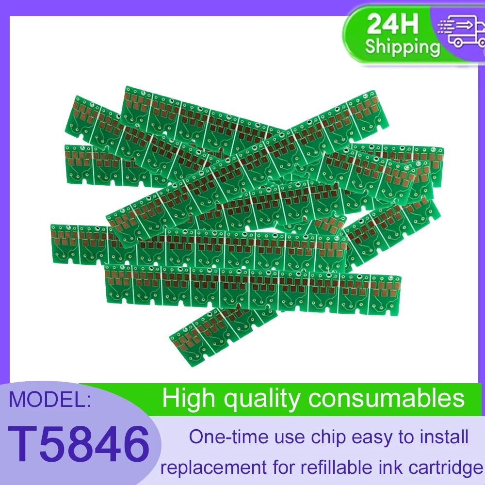 T5846 One Time Ink Cartridge Chip For Epson PictureMate PM200 PM225 PM240 PM260 PM280 PM290 PM300 Printer Replacement Chip
