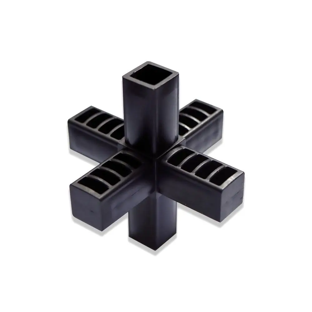 1Pcs 20/25/30mm Square Pipe Fitting X-L-T Shape 2/3/4/5-Way Pipe Angle Code Black Six Way Channel Plastic Pipe Connector