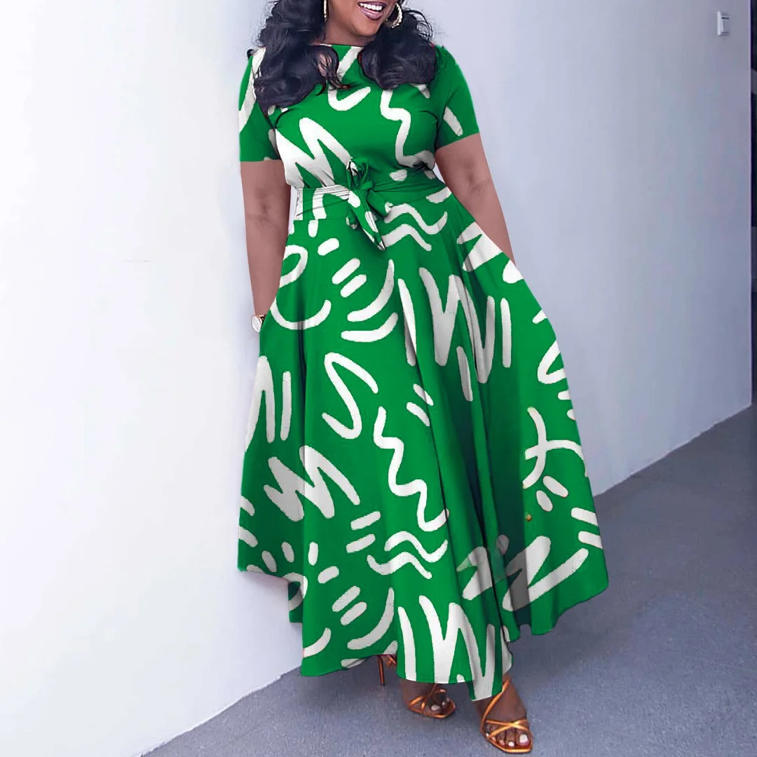 Sexy Boho Long Split Evening Dr Gonna a trapezio lavorata a maglia a vita alta da donna ort Sve Commute Sle Tessuto in poliestere