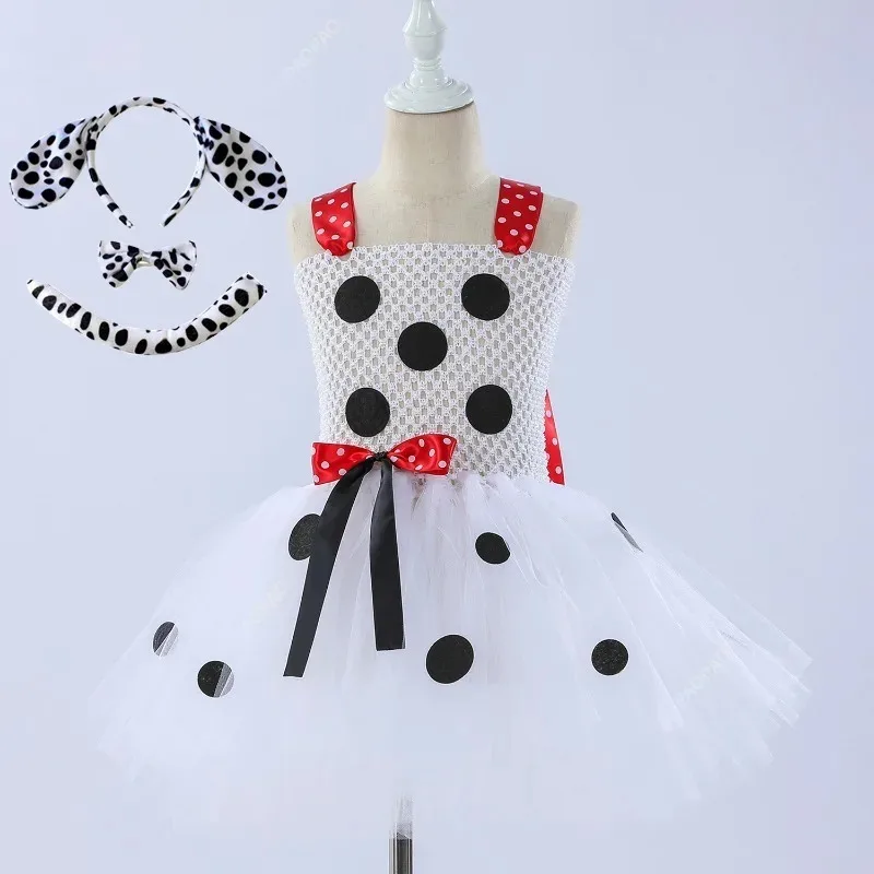 

New Girl's European and American Princess Dress Dalmatians Cute Mesh Tutu Snowflake Dress Children's Dress Children's Dress