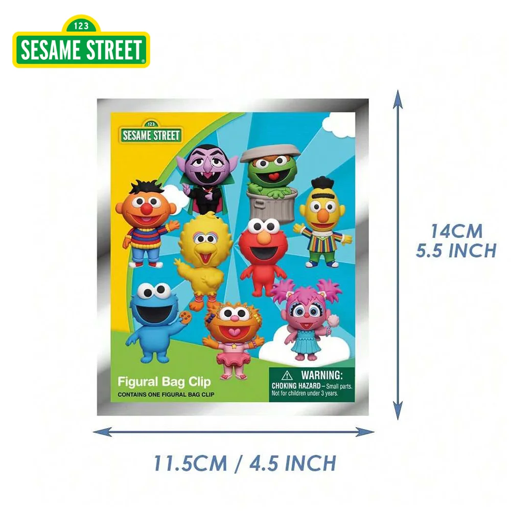 1PC Sesame Street Mystery Blind Bag Box Keychain Random One Doll Keyring Backpack Cell Phone Hanging Jewelry Birthday Gift