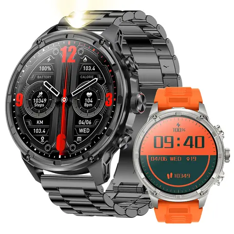 V99 Smart Watch Schermo grande da 1,85 pollici Uomo Sport all'aria aperta Torcia a LED Chiamate Bluetooth Batteria da 710 mAh Smartwatch