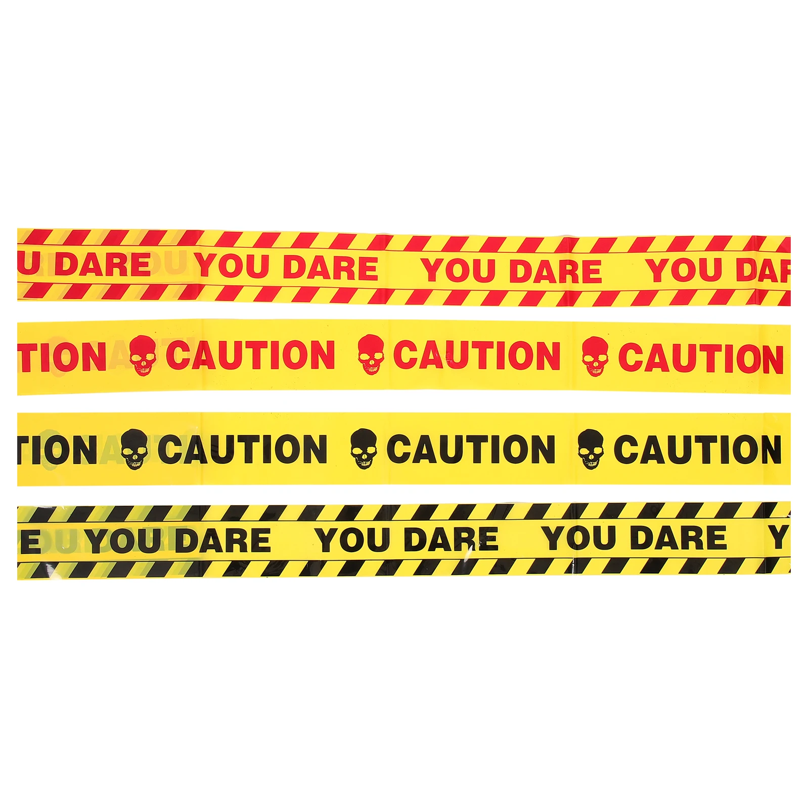 

4 Pcs Tapes Cordon Isolation Belt Caution Halloween The Sign Decorations Lawn Warning