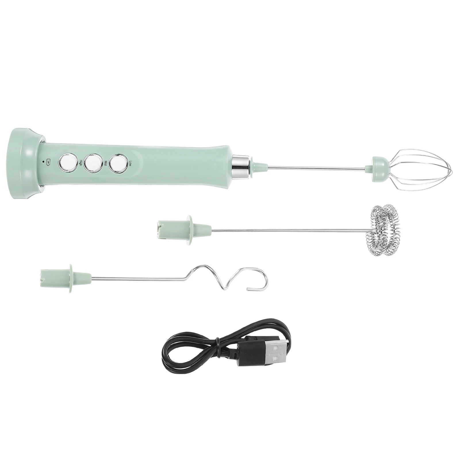 

Portable Mini Electric Egg Beater Milk Frother Rechargeable Blender Black Stainless Steel Mini Kitchen Tools Egg Mixer Foam