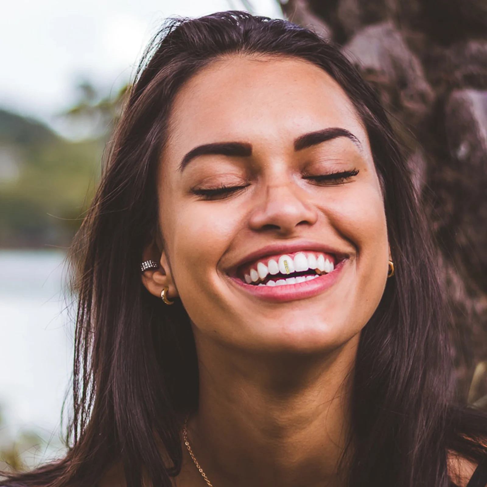 Strass Zähne Grill Hip Hop Metall Schmuck Für Rapper Cosplay Requisiten Dekorative Mund Grill Glänzende Gefälschte Zähne Party Zubehör