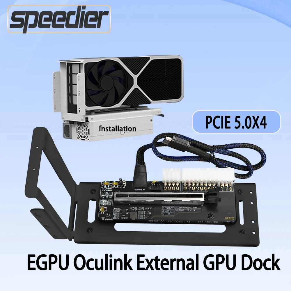 

Oculink External GPU Dock EGPU Notebook External Expansion PCIe 5.0 X4 GPD Handheld Game Console/laptop M.2 8611, Stand for DIY