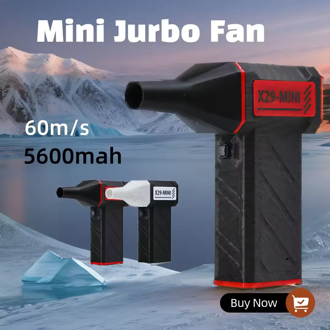 

X29 Electric Air Blower 5600mah Powerful Snow Blower High-speed Dust Fan Mini Turbo Jet Fan Handheld Brushless Motor Car Dryer