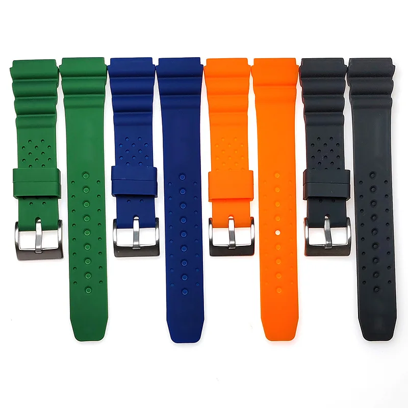 20mm22mm Silicone Watchband For Rolex SUBMARINER Diving Bracelet For Seiko SKX007 SRP777J1 ‌No.5 Sports Prospex‌ Strap For Casio