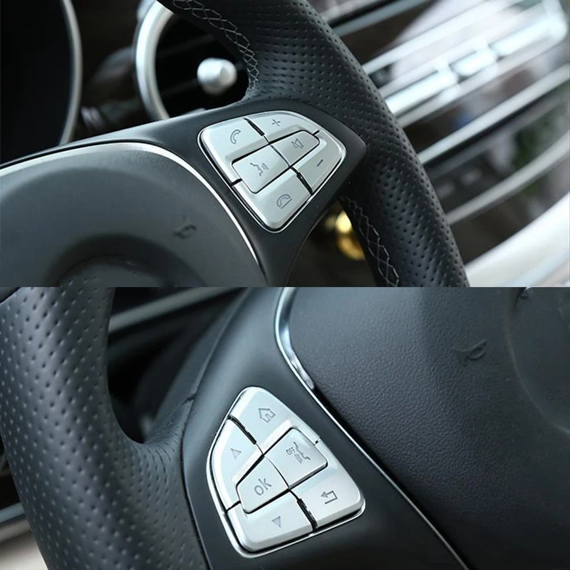 

12Pcs Inner Steering Wheel Button Trim Cover for Mercedes Benz Vito 2016-2020 Metris