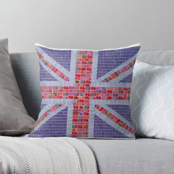

Чехол для подушки Union Jack фиолетовая с принтом, декоративный мягкий диван, аниме, модные декоративные подушки для дома, без одной стороны