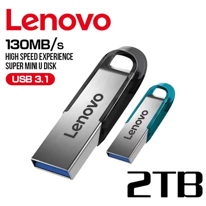 Lenovo USB 3.0 Flash Drive Metal Pen Drive 2TB/1TB/512GB Waterproof High Speed Flash Disk Mini Memory Sticks 2TB U Disk Pen Driv