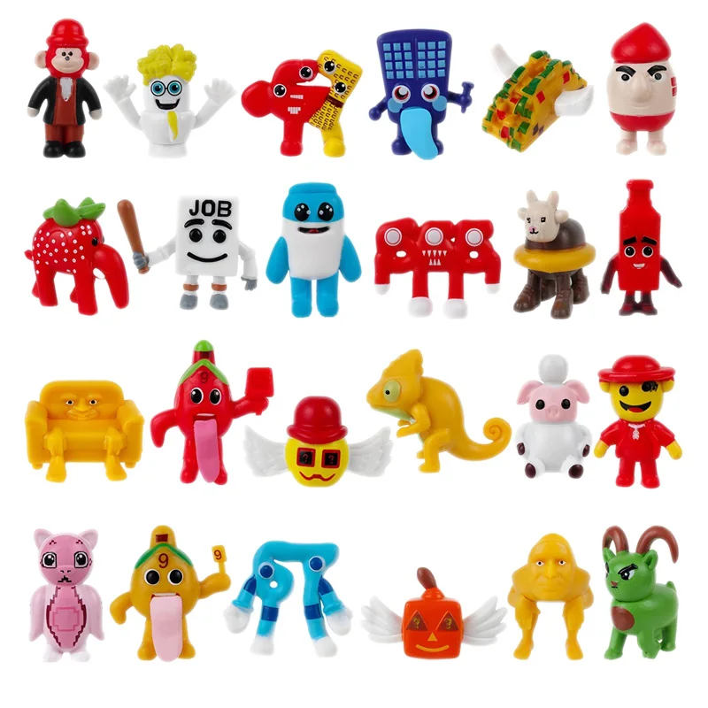 24 Stuks Steal A Brainrot Anime Figuur Speelgoed Cartoon Desktop Model Collectie voor Kinderen Perfect Cadeau voor Kinderen Verjaardag Kerst