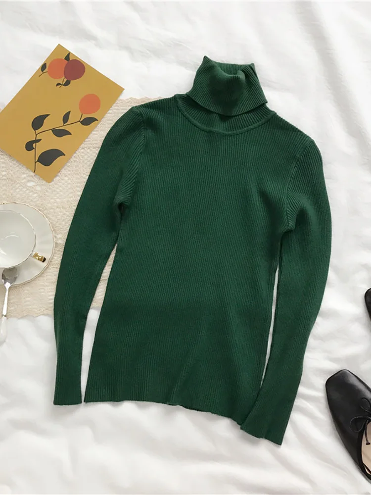 Damen Rollkragenpullover 2026 Herbst Winter Oberteile Koreanischer Slim-Fit Damen Pullover Strickpullover Pull Femme Hiver Truien