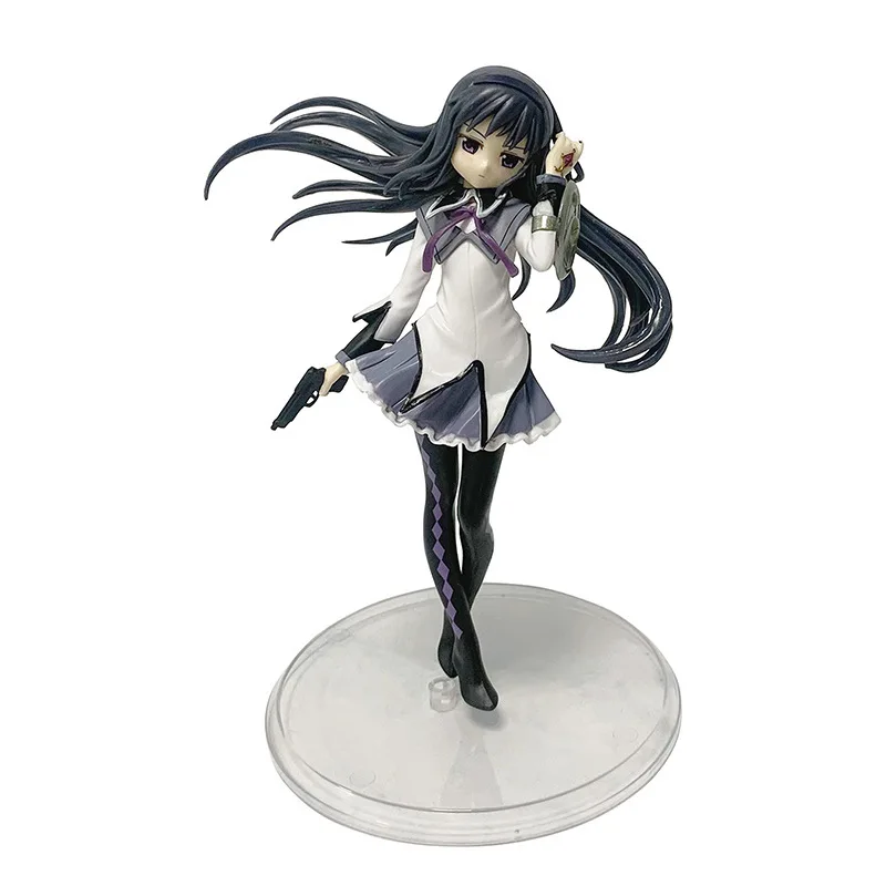 Anime Puella Magi Madoka Magica Figura 17 cm Akemi Homura Action Figural Modello in PVC Decorazione Kawaii Bambola Giocattolo per bambini Regalo di Natale