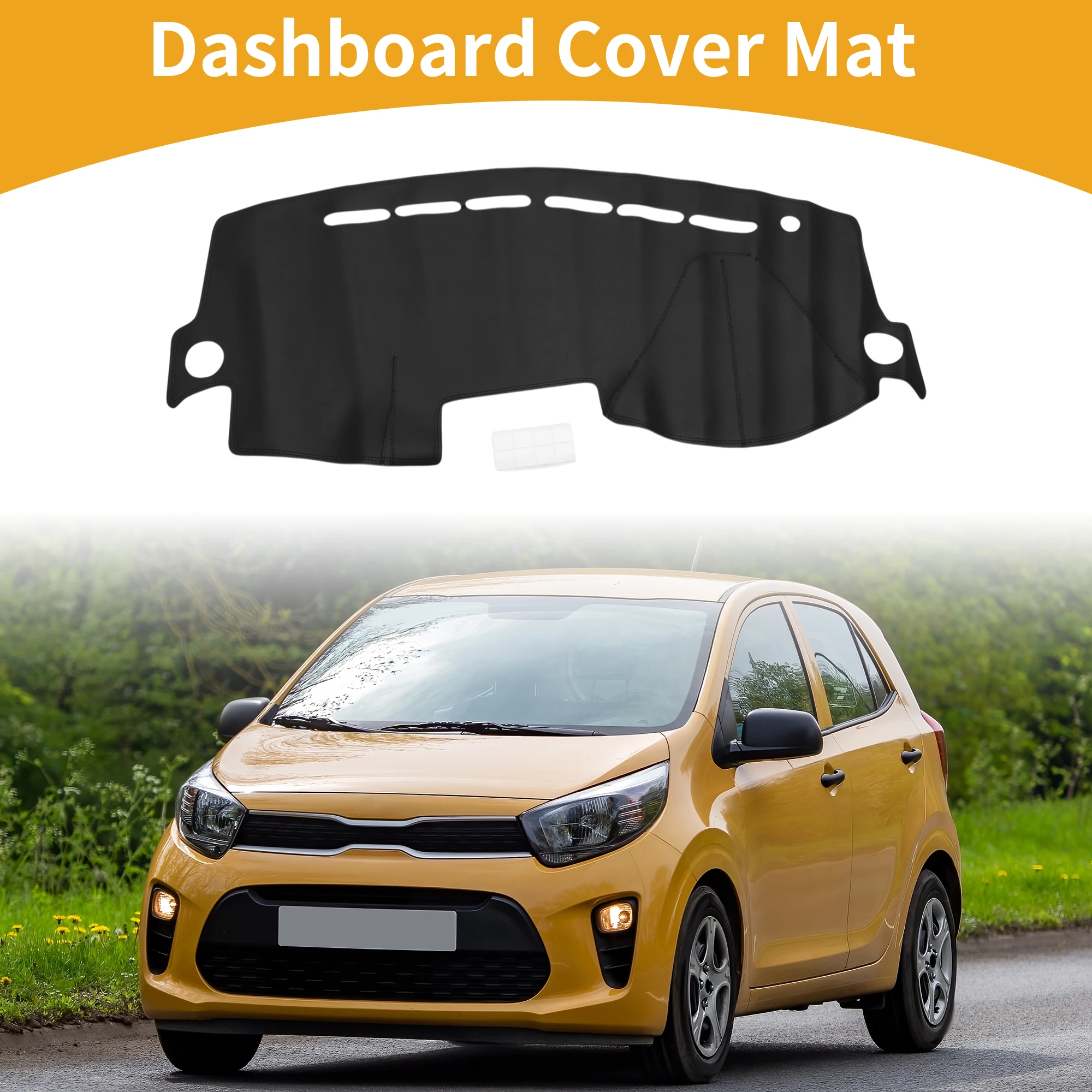 

UXCELL Dashboard Cover for Kia Picanto Morning SA 2004-2011 Black 1 Pcs Anti-Slip
