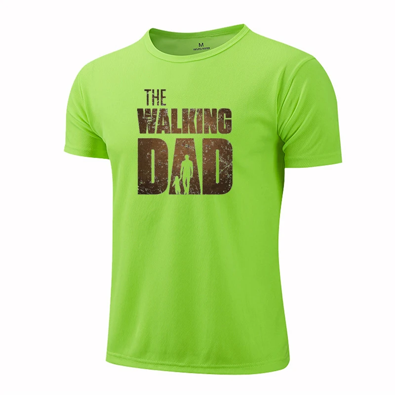 The Walking Dad Funny Street Printed T-Shirts Men Fashion Summer Tshirt Loose Oversized Fibre Short Sleeves Casual Hip Hop Tees