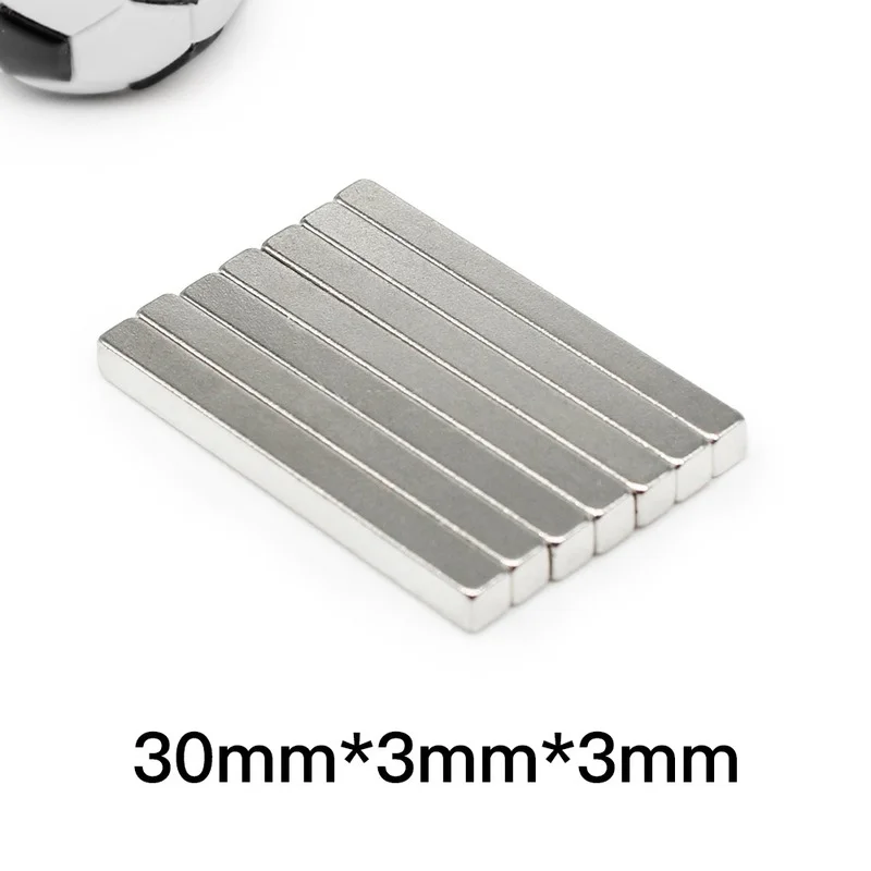 10/20/50/100/200/250PCS 30x3x3 Strong Block Magnet N35 Quadrate Permanent Magnet 30x3x3mm Neodymium Magnets Sheet 30mm*3mm*3mm