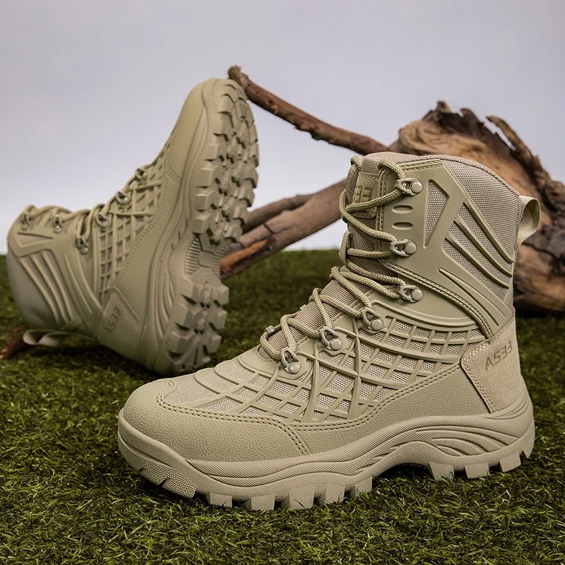

Men's Desert Camouflage Boots Special Combat Outdoor High Top Shoes for Men's Tactical Boots Men's Hunter Sneakers