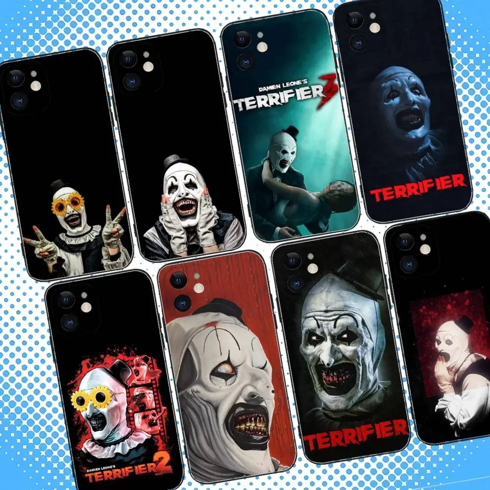 

T-TerrifierS Movie Phone Case For iPhone 17,16,15,14,13,12,11,Pro,Max,Plus,Air,X,XS,XR,SE,8,7,Mini,Soft Black Case