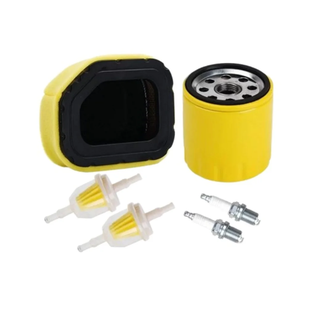 for Air Filter Kit Includes Pre Filter Oil Filter 2 Spark Components 2 Fuel Filters Compatible with Select for Lawn Mower Models