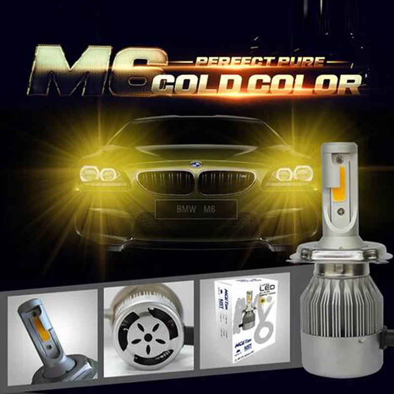 2pcs Led Bulb C6 H4 Automotive Led for Car Headlight H10 H7 H8 H9 H11 H13 9004 9005 9006 9007 880 H27 Lenses for Headlight Amagi