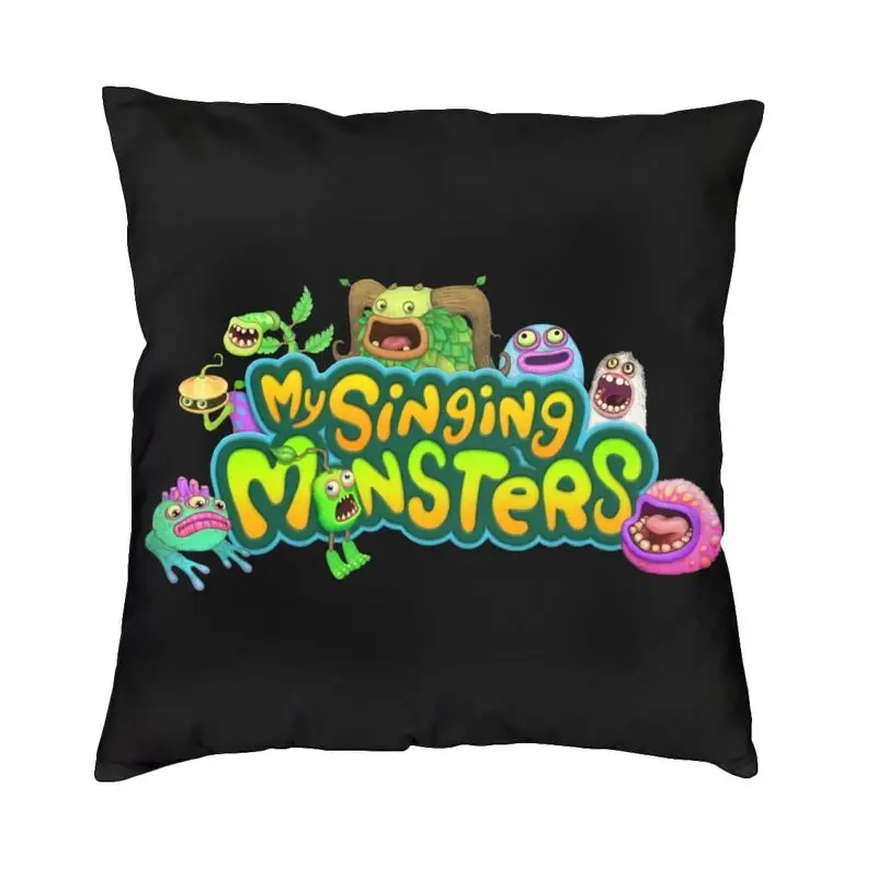 My Singing Monsters Cushion Cover 40x40cm Decoration Print Electronic Video Game Throw Pillow for Sofa Double-sided