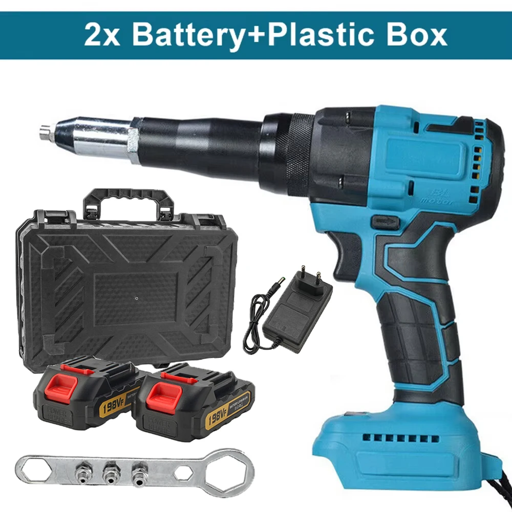 Borstelloos elektrisch klinknagelpistool 720W klinkmoerpistool Boor Draadloos klinkmoerpistool Automatische klinknagel voor Makita 18V batterijpennen - afbeelding 1