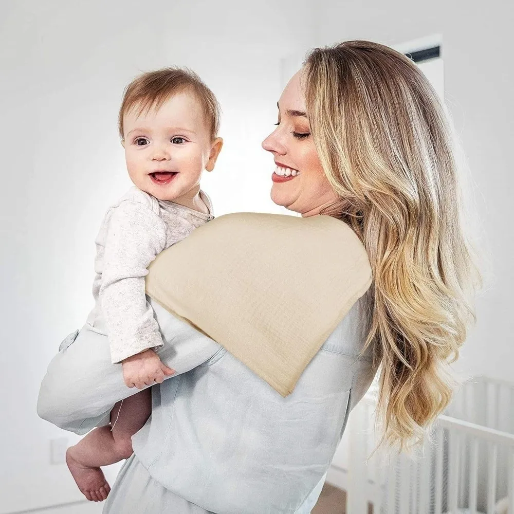 

Solid Color Maternal Nursing Covers 2 in 1 Comfortable Breastfeeding Blanket Cotton Anti-Exposure Mother's Nursing Scarf