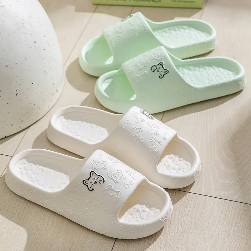 2025 جديد الصيف المرأة النعال المنزل داخلي الحمام عدم الانزلاق دش الصنادل الأزواج إيفا شبشب رجالي