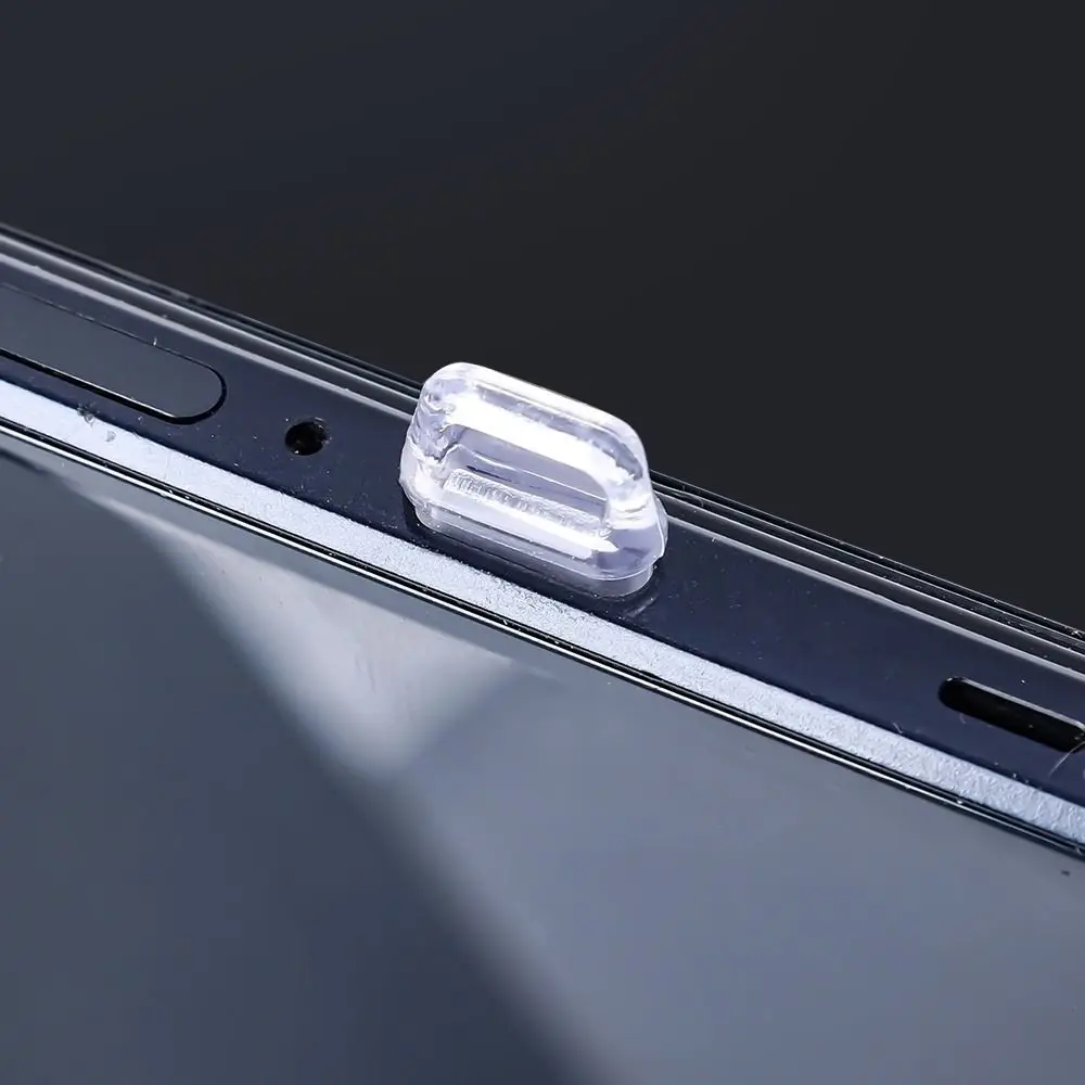 1PC PVC Anti Dust Plug Transparent Charge Port Cover for IOS Type C Universal Plugs Stopper Protection Cap Mobile Phone Pendant