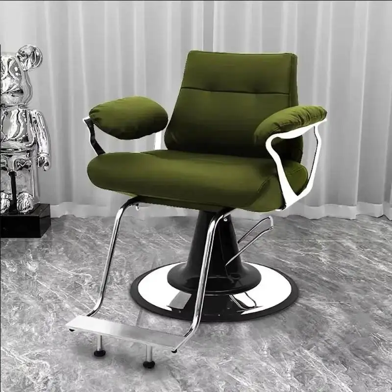 Comfortable Luxury Barber Chair Aesthetic Trendy Nordic Ergonomic Salon Chair Stylist Design Silla Para Barberia Salon Furniture