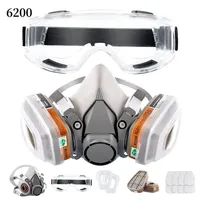 Gas-Proof Half Face Mask 6200 Gas Mask Series Combination Matched with 6001/2091/5n11 Filters for Chemical Organic Protection