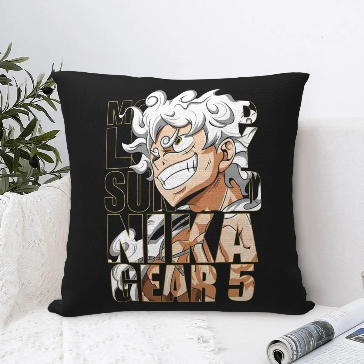 Japan Anime Luffy Square Pillowcases Polyester Home Manga Cushion Case Cool Home Decoration Pillow Cover 40*40