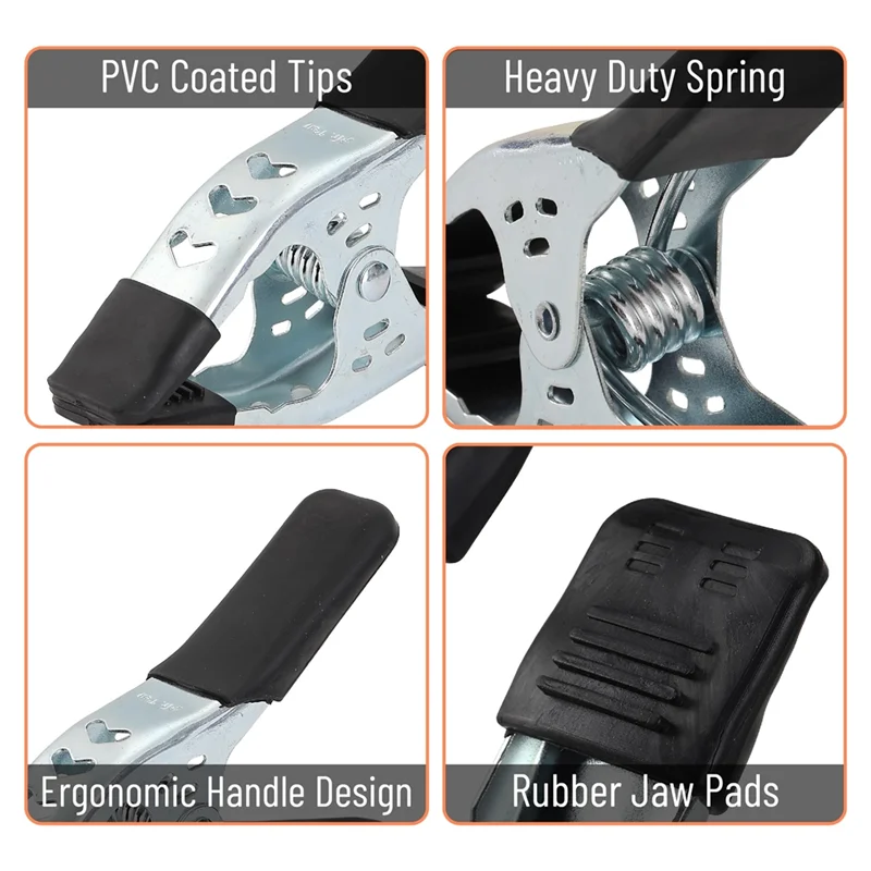 BYBS-Spring Clamps(8-Pack), Heavy Duty,Metal Design, High-Quality Spring Clips Included