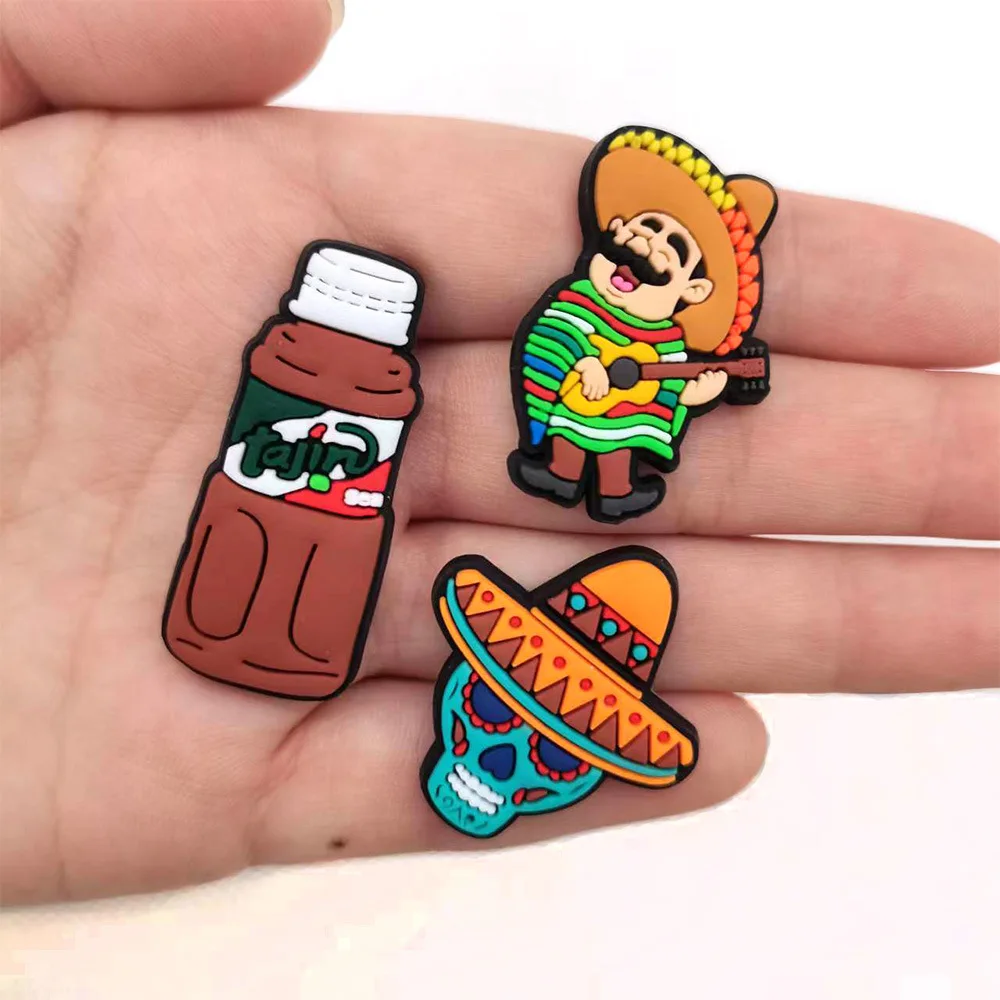 Mexican Food CuteCollection Shoe Charms DIY Shoe Decorations Accessories Decorations Sandal Decorate for Crocs Kids Gift